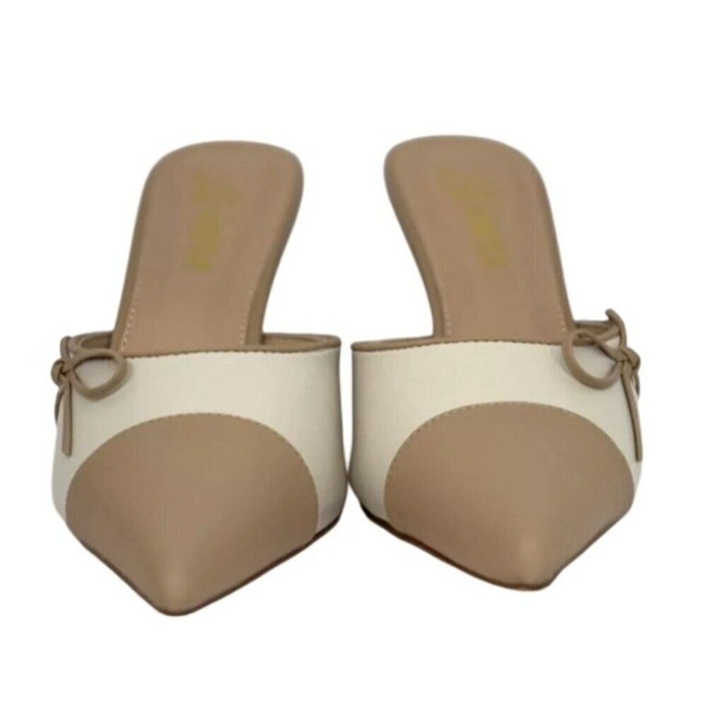 LILIANA / Mindi-1 / Pointed/ Heeled / Mules With Bow Accent - Picture 4 of 8